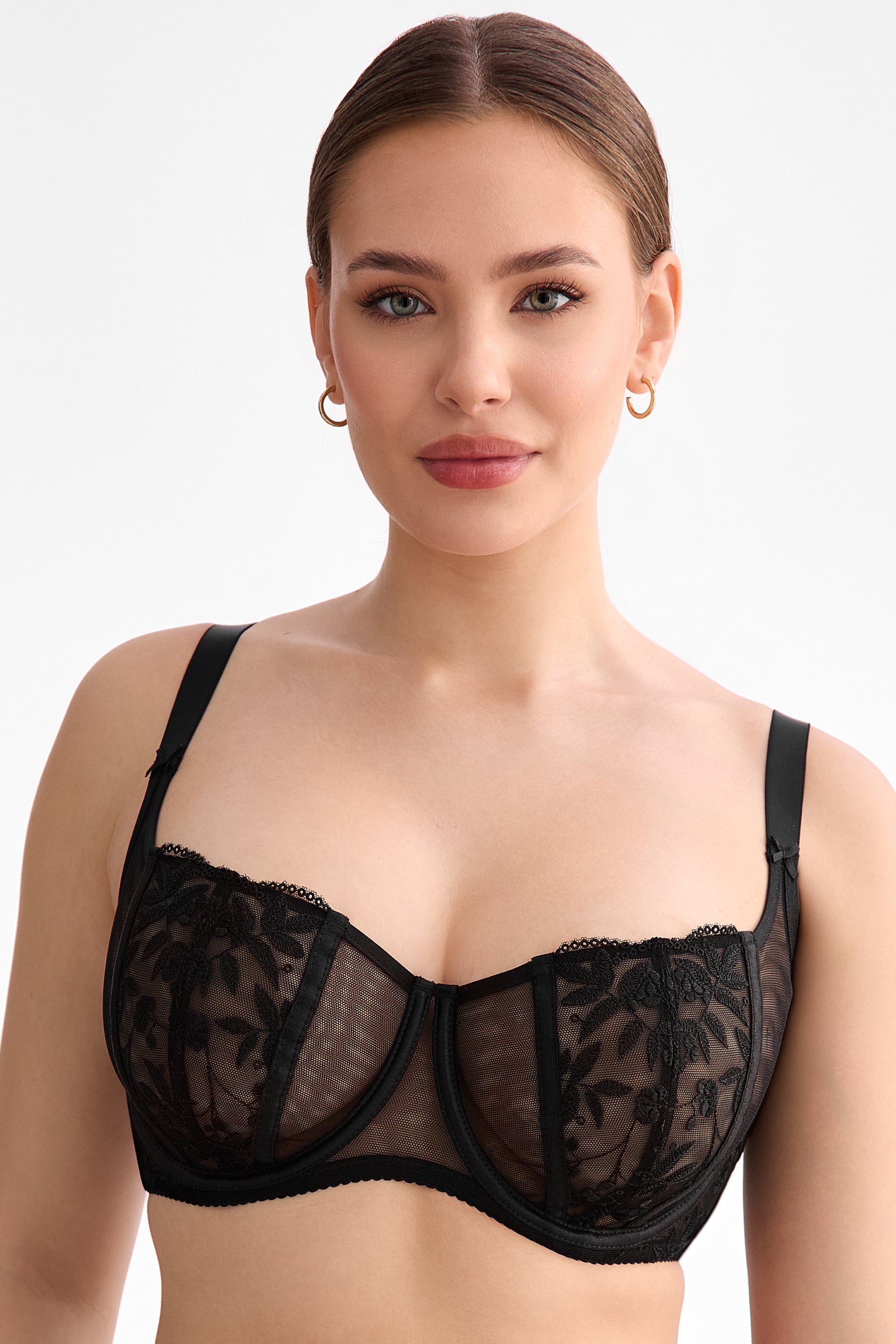 Fiora soft balconette bra B136 black