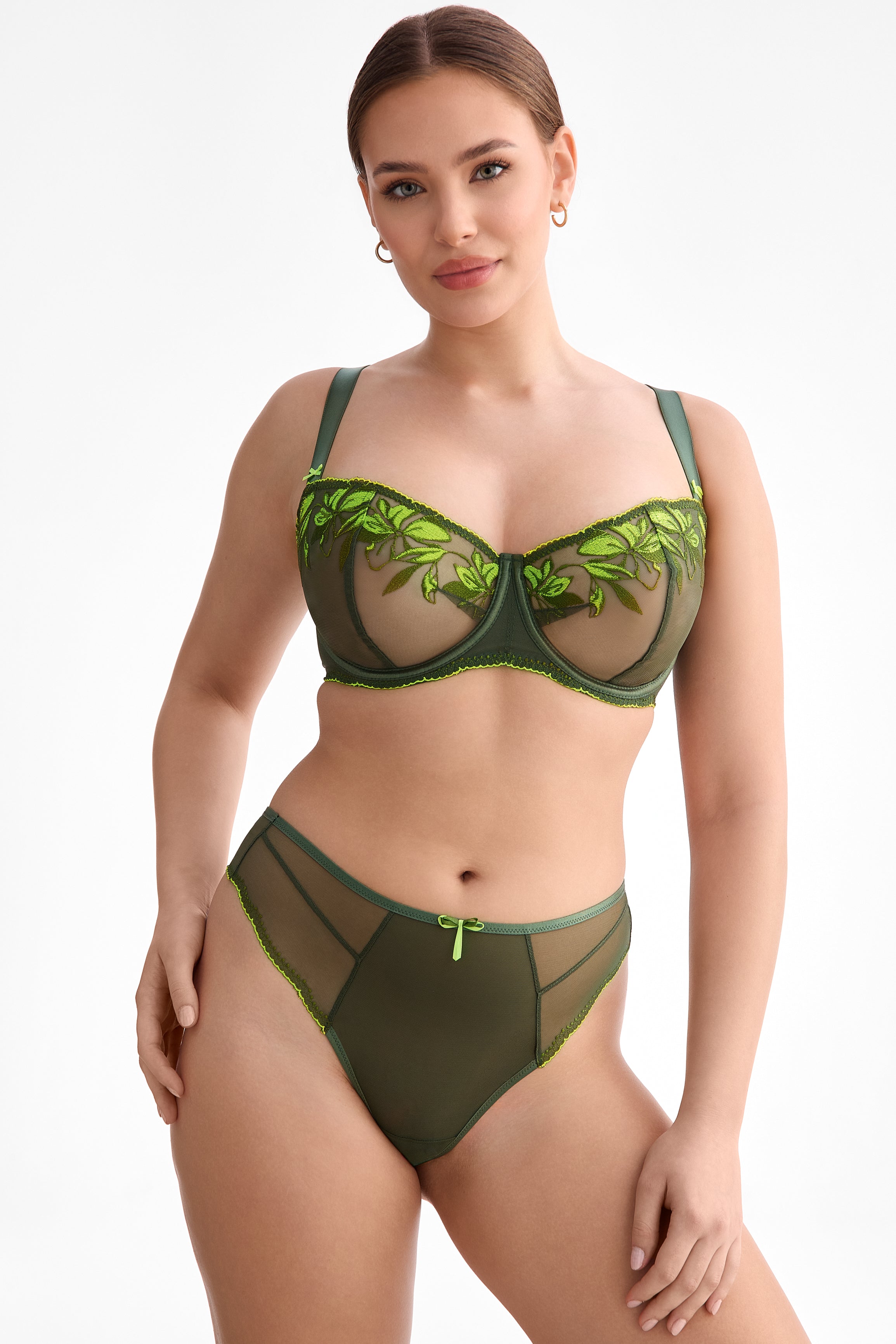 Olivia balconette bra B139 green
