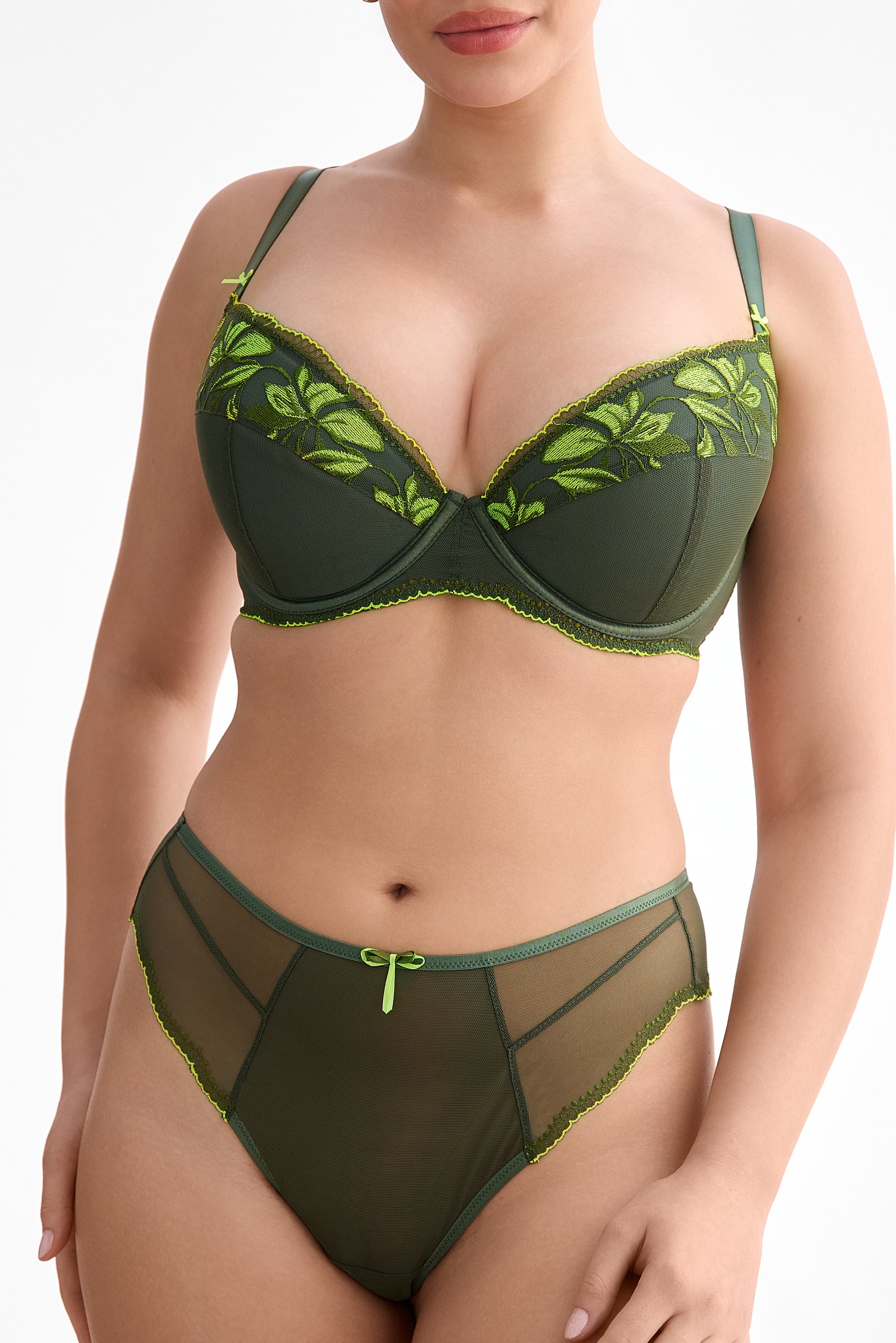 Olivia push up bra B214 green