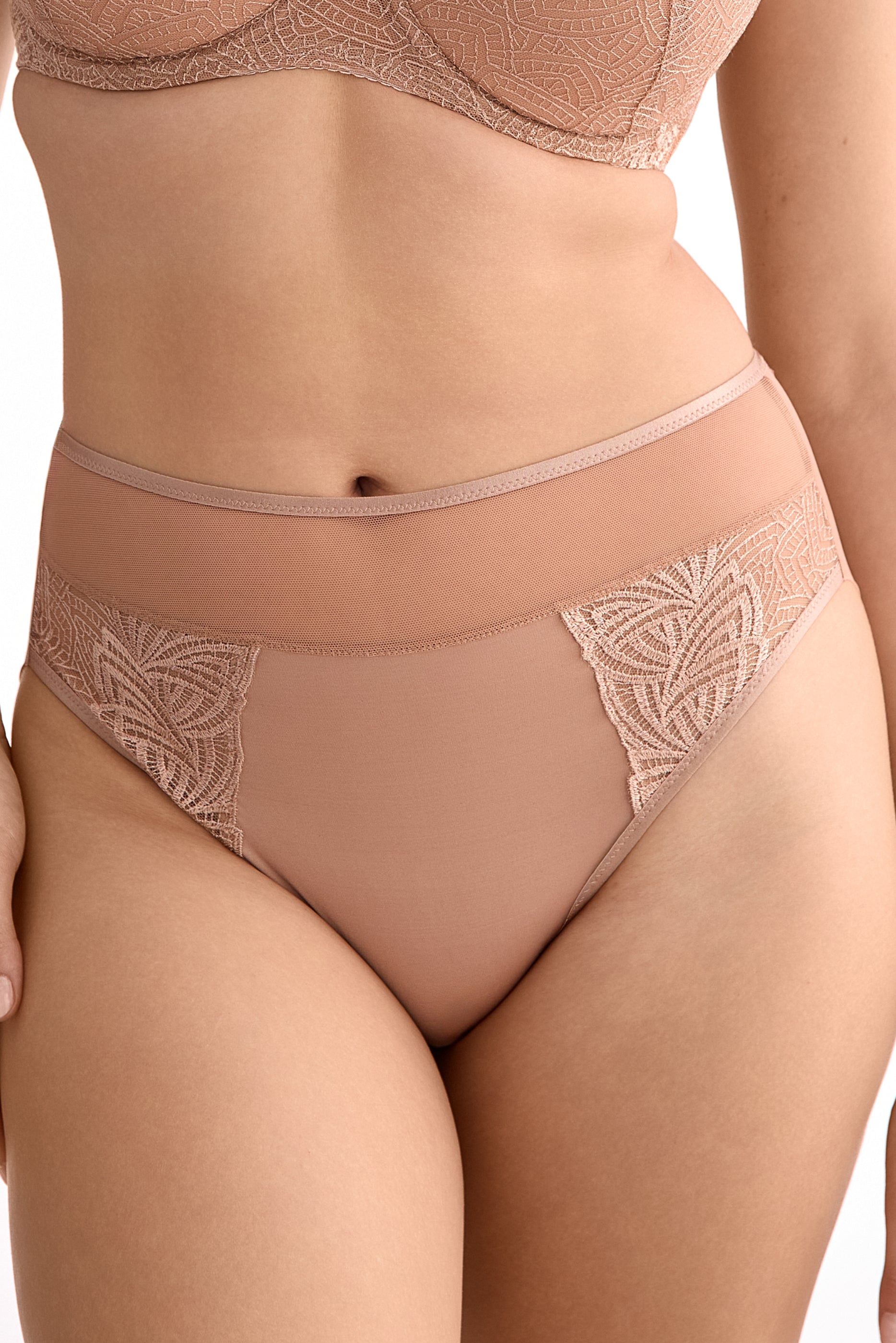 Rina high waisted panties C125 beige