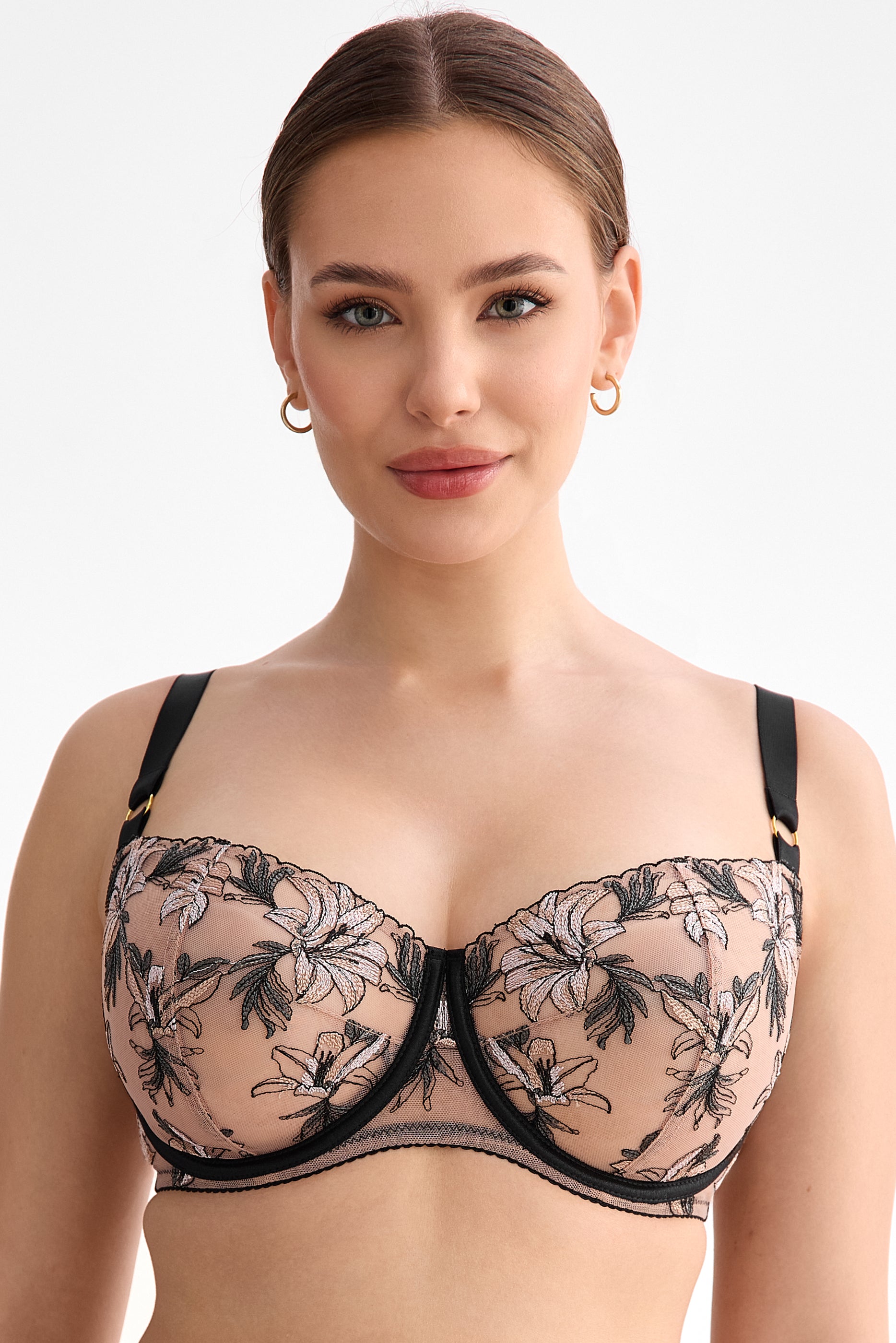 Salma balconette bra B139 beige-black
