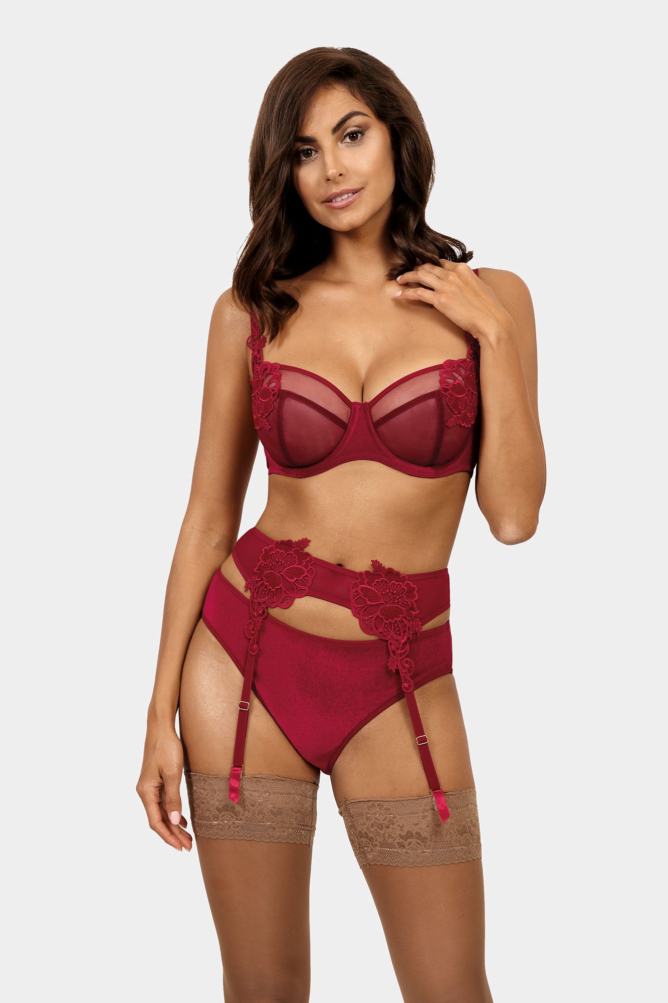 Dolores soft bra B104 burgundy