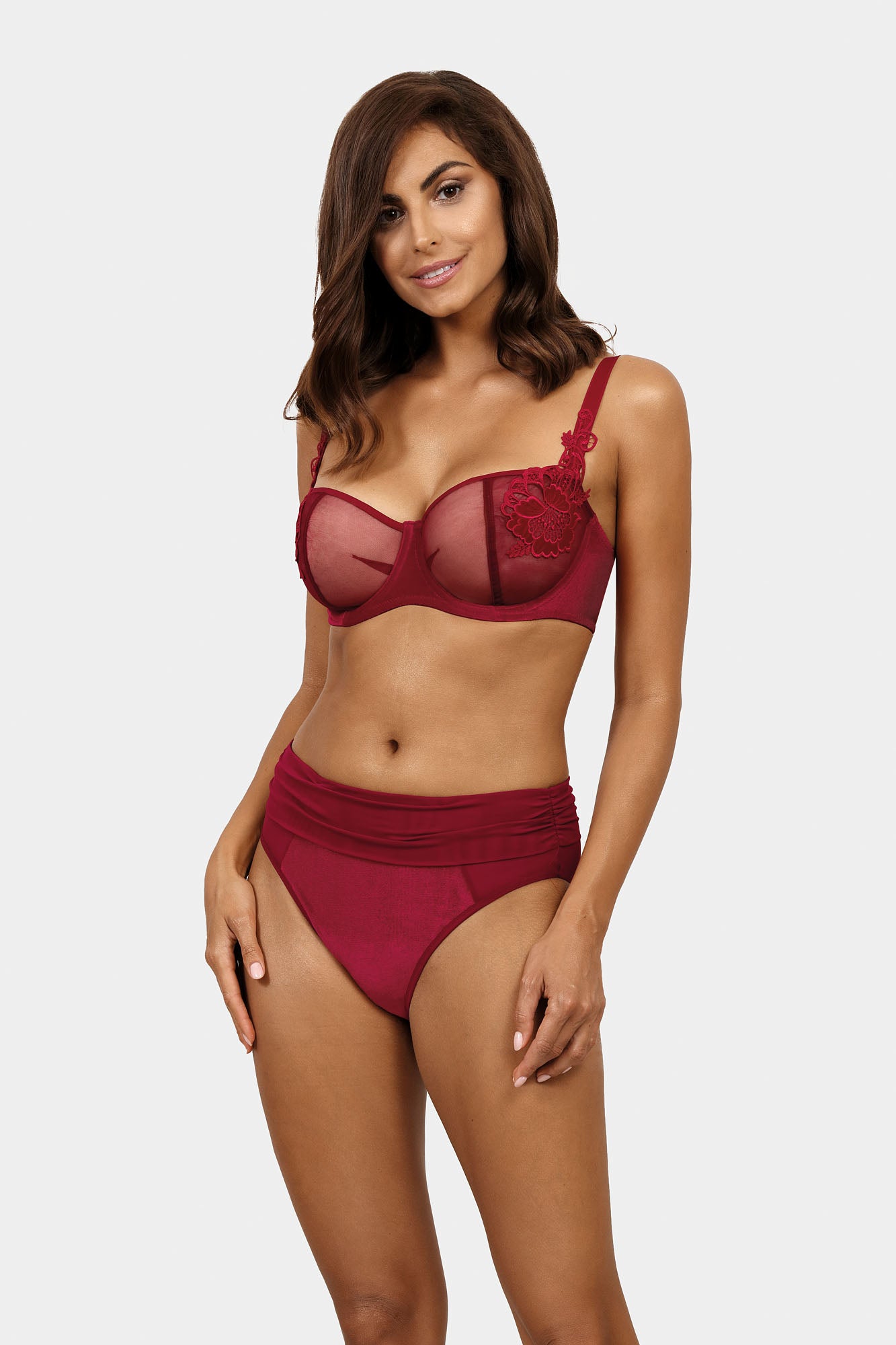 Dolores soft balconette bra B139 burgundy