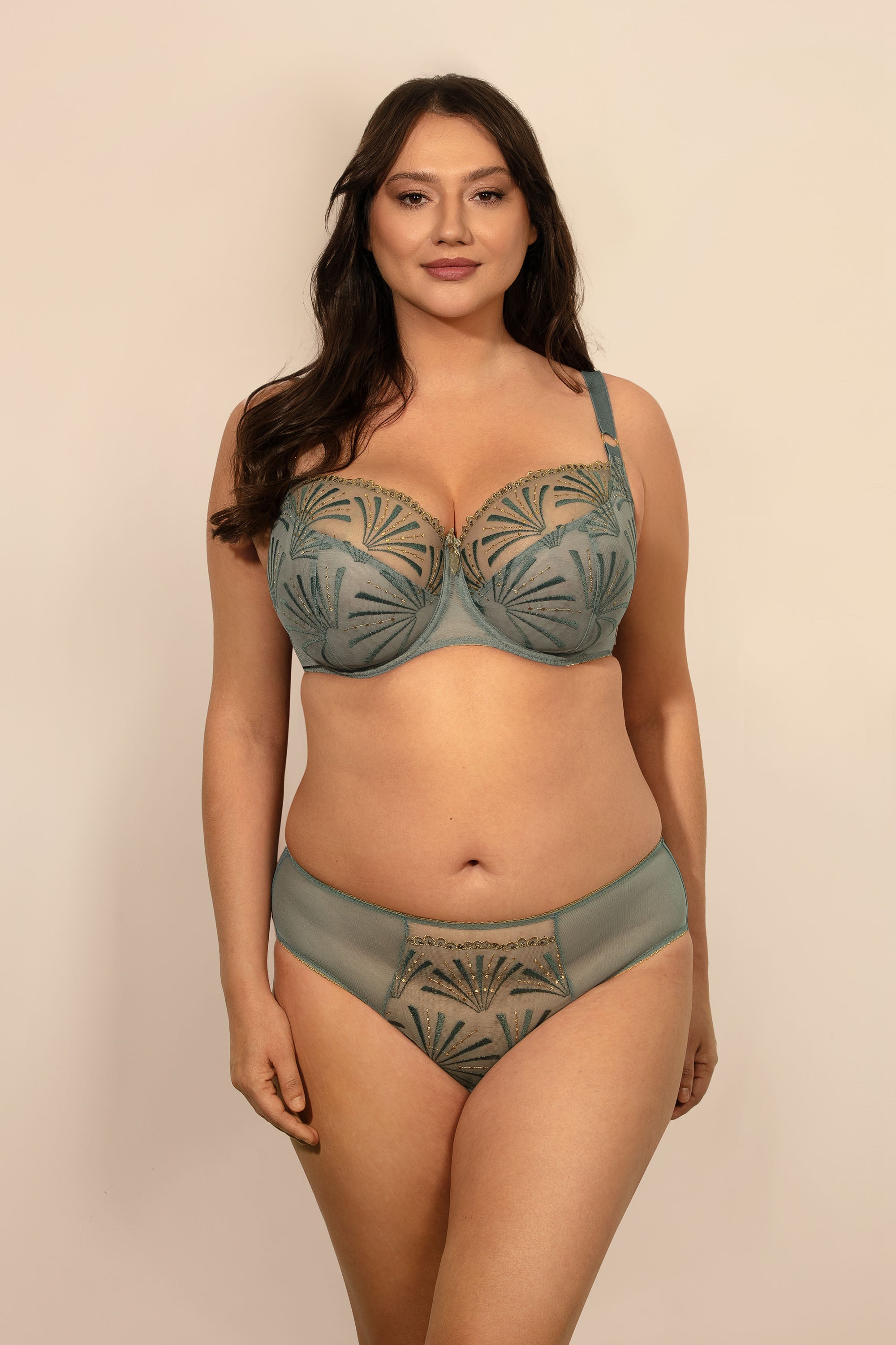 Natali bra for large busts B171 blue-grey