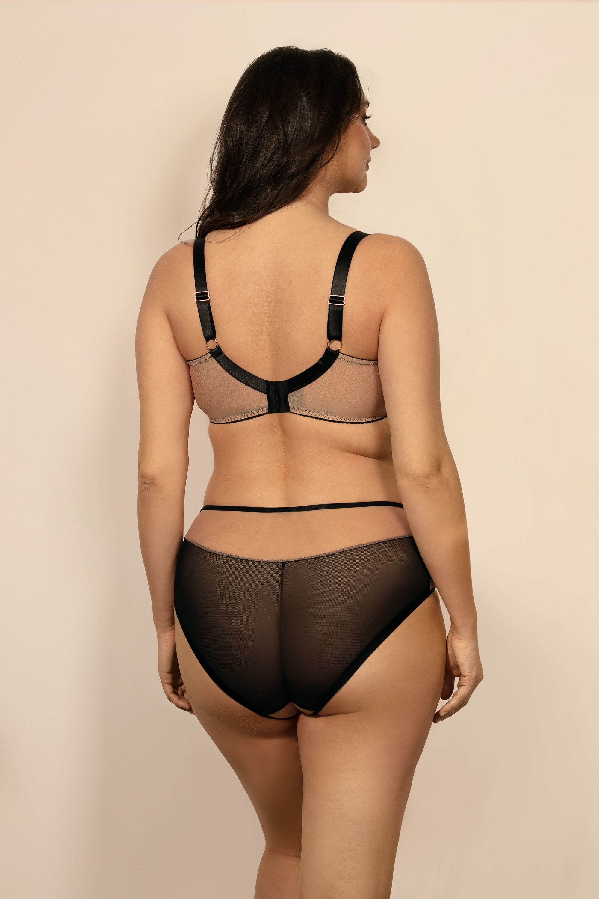 Ofra high waisted panties C125 beige-black