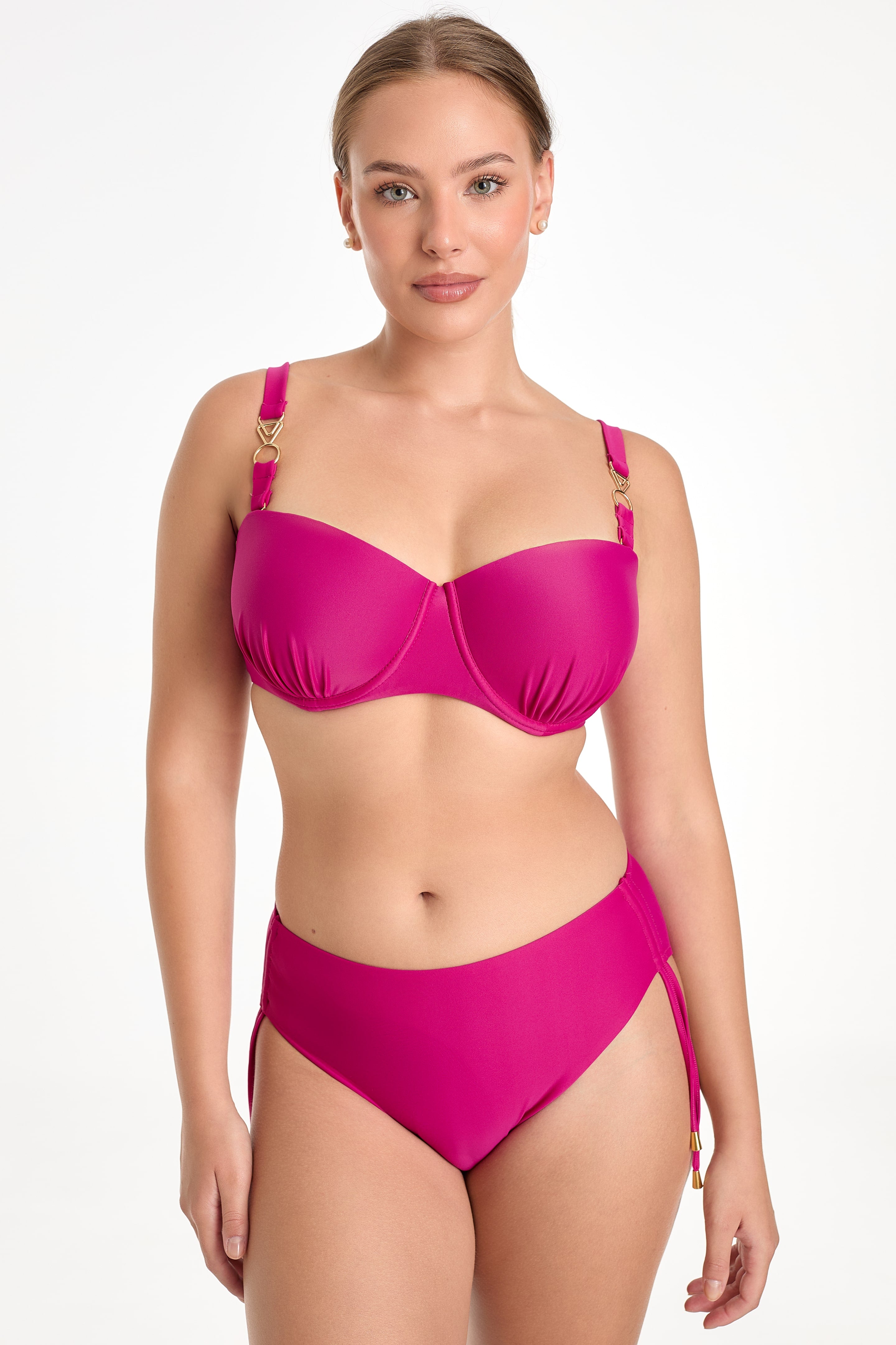 Capri Push Up Bardot Beach Bra KB341 Fuchsia