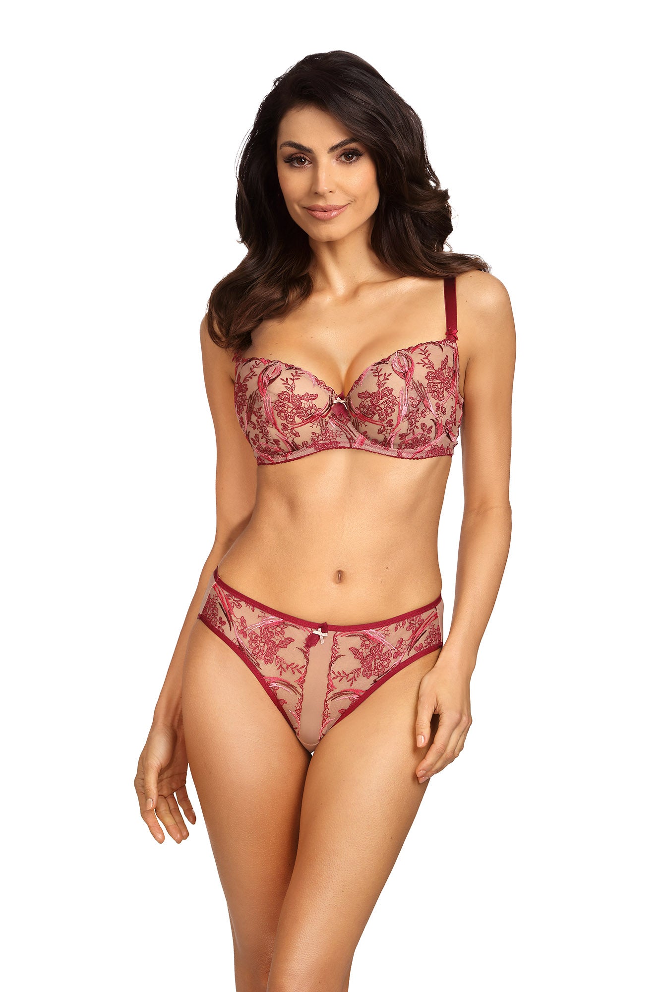 Tresor soft balconette bra B139 burgundy