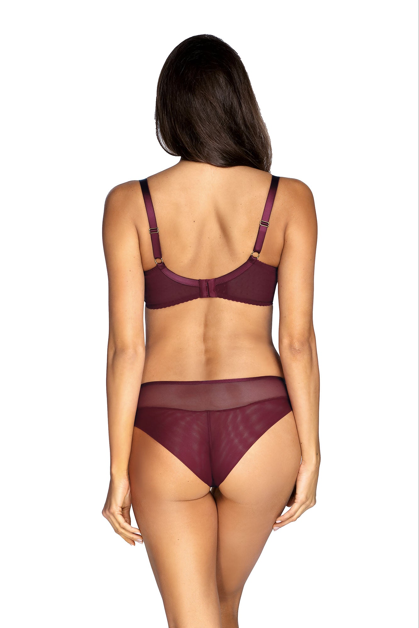 Nora soft balconette bra B139 burgundy