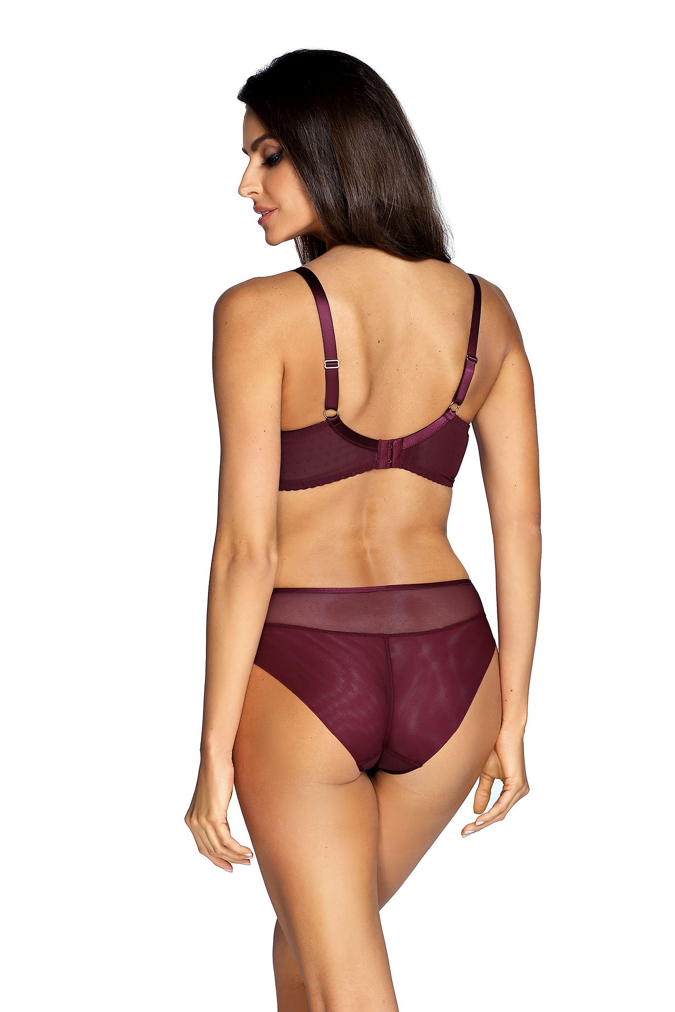 Nora semi-soft bra B150 burgundy