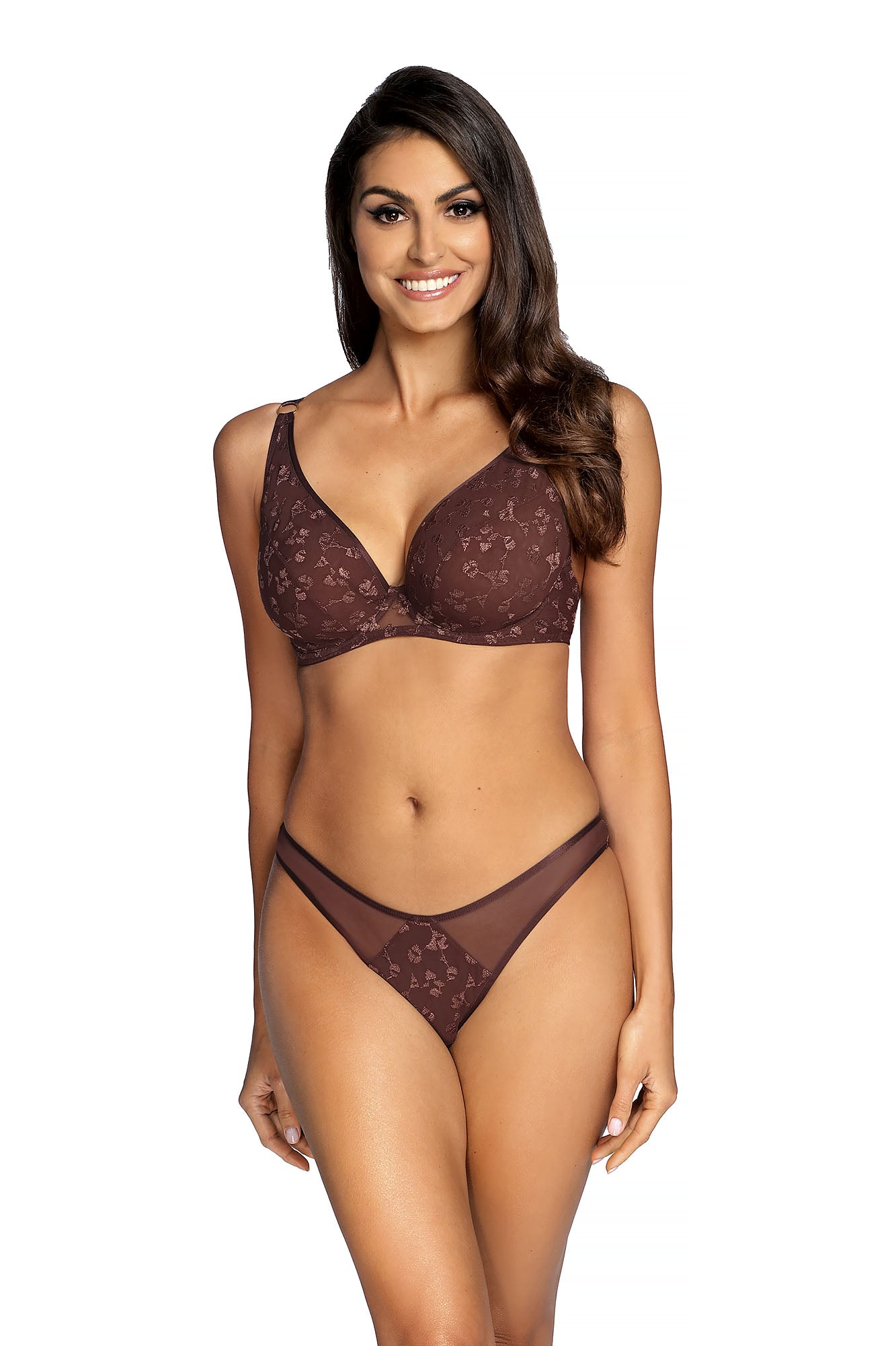 Almas bralette bra B801 brown