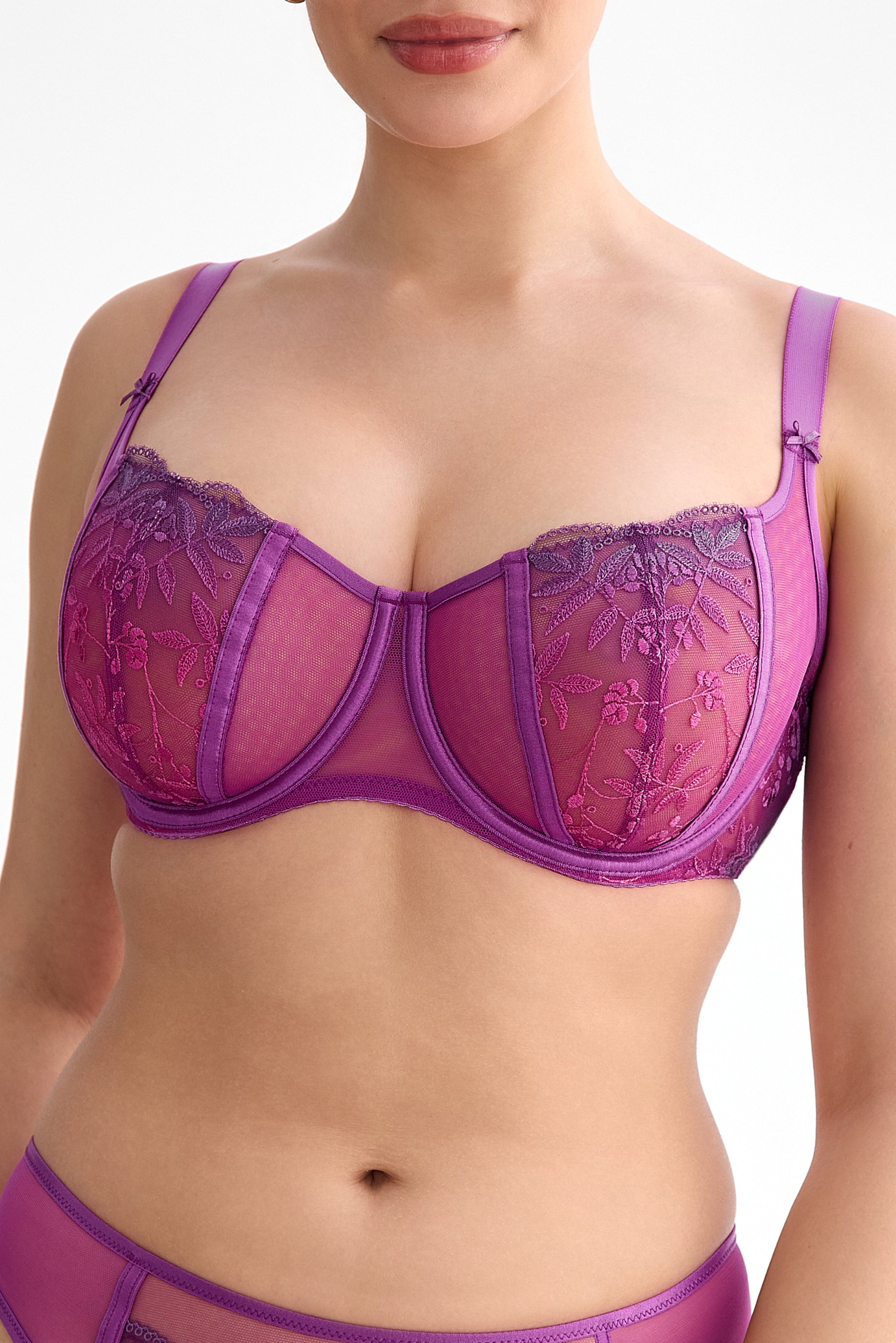 Fiora soft balconette bra B136 fuchsia ombre