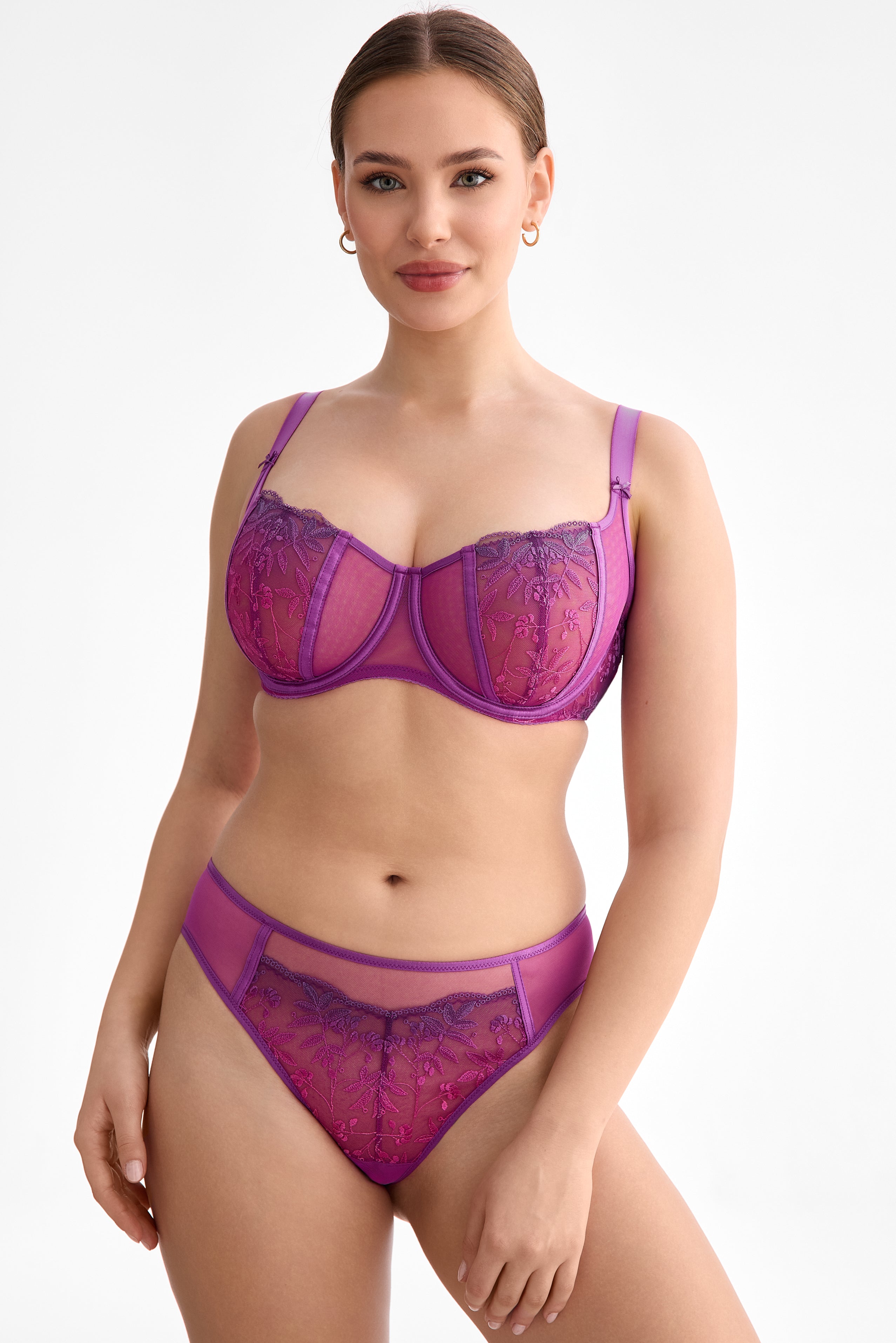 Fiora soft balconette bra B136 fuchsia ombre