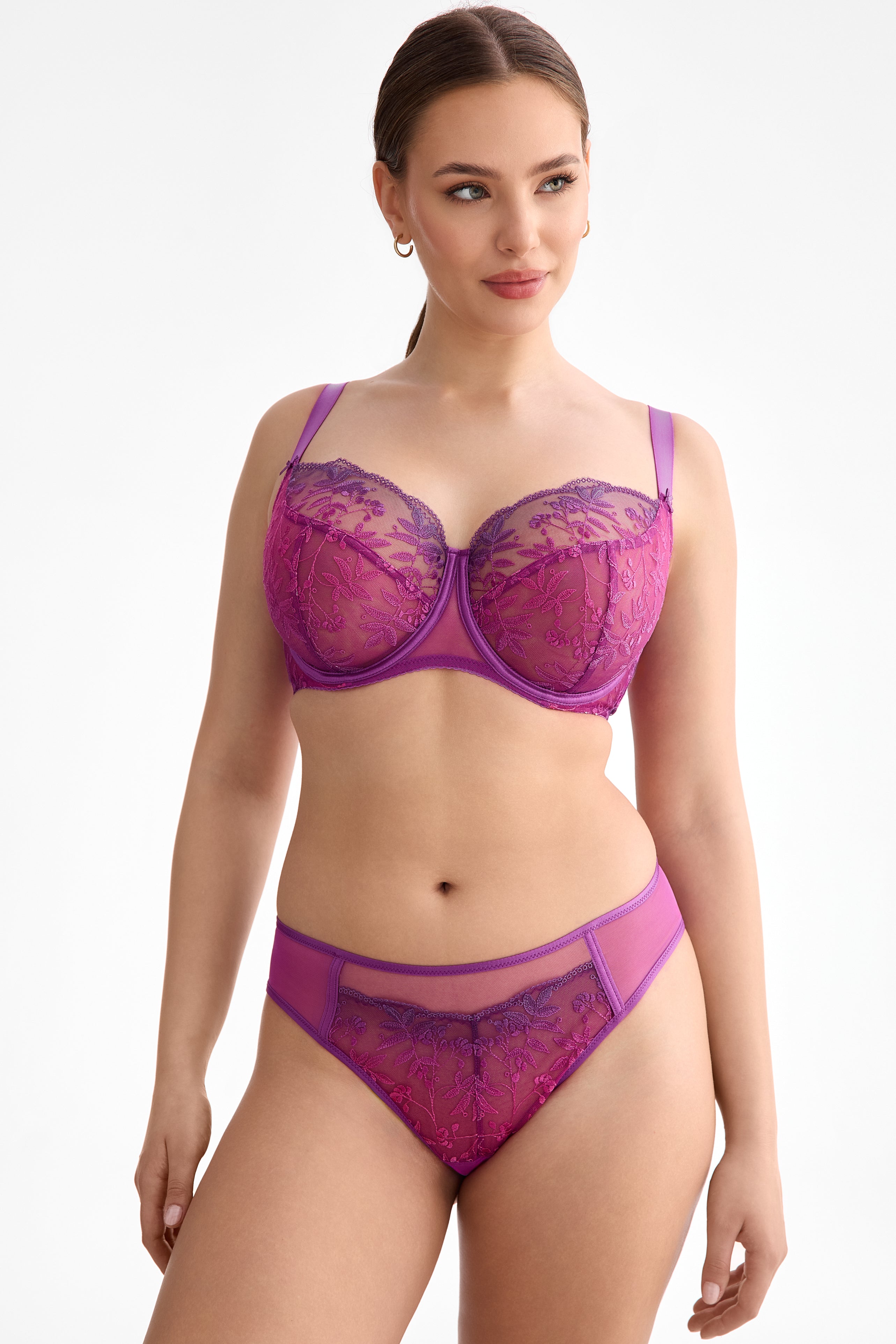 Fiora for large bust bra B171 fuchsia ombre