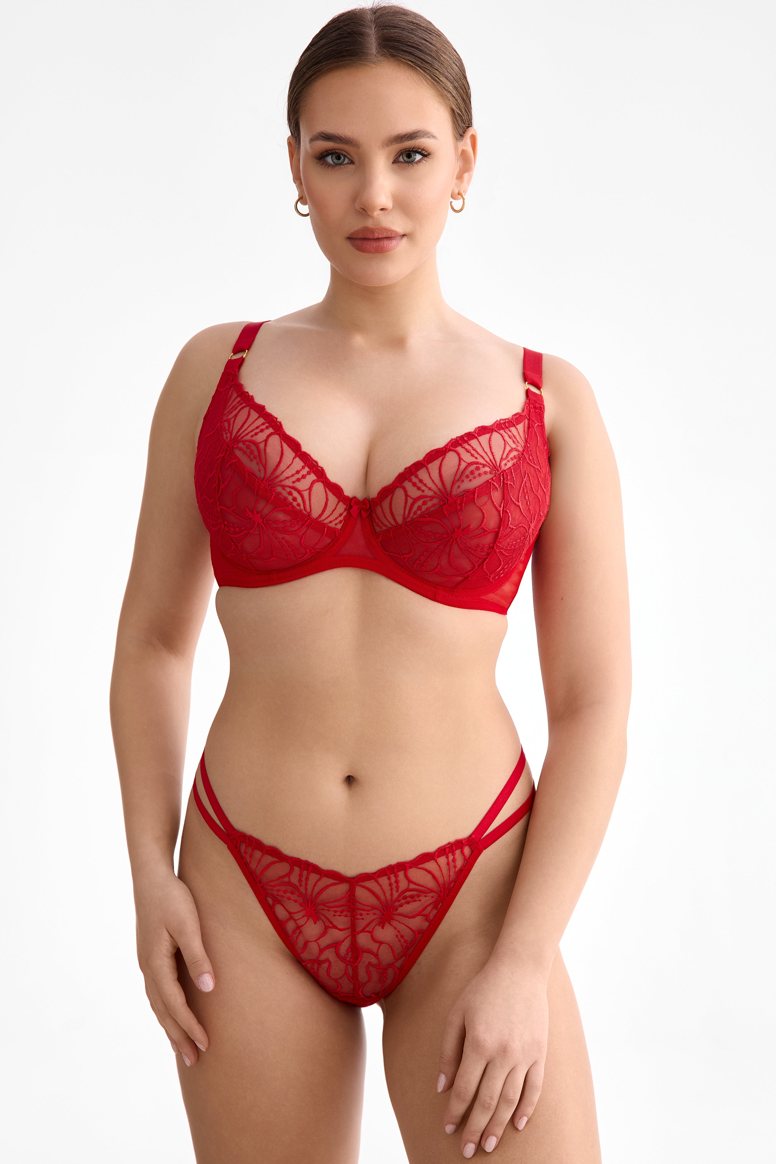 Harper soft plunge bra B162 red