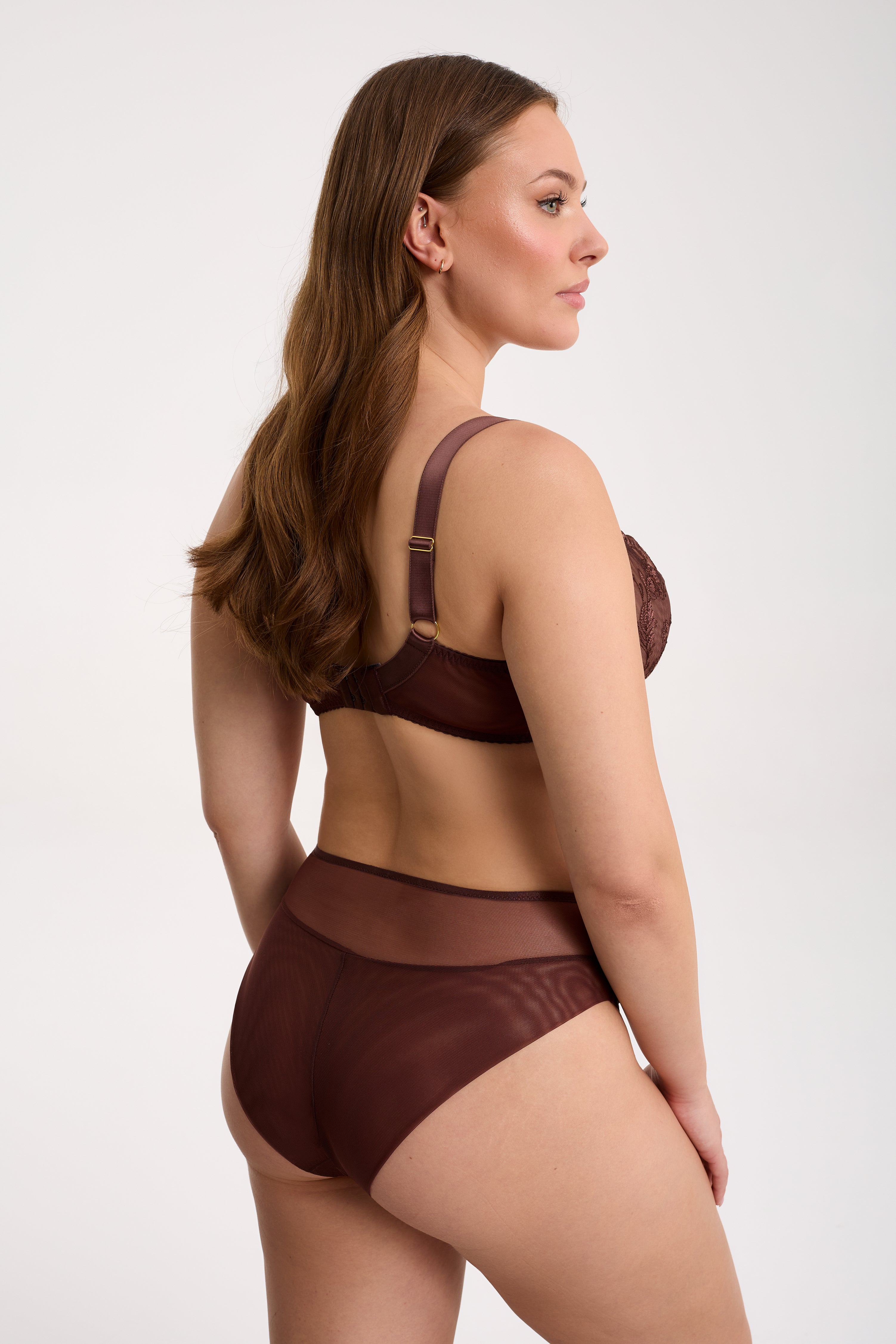 Kira high waisted briefs C125 chocolate