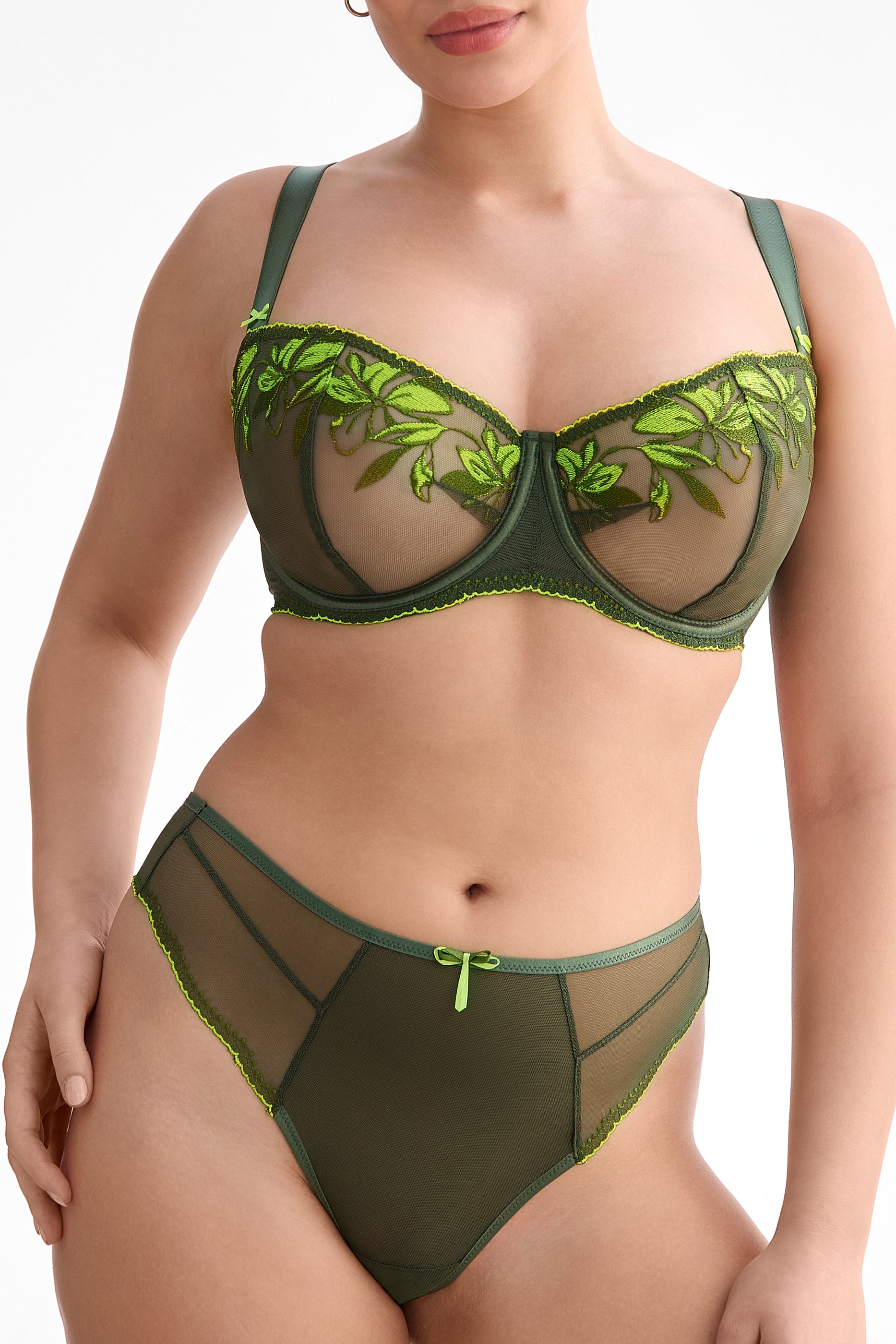Olivia balconette bra B139 green