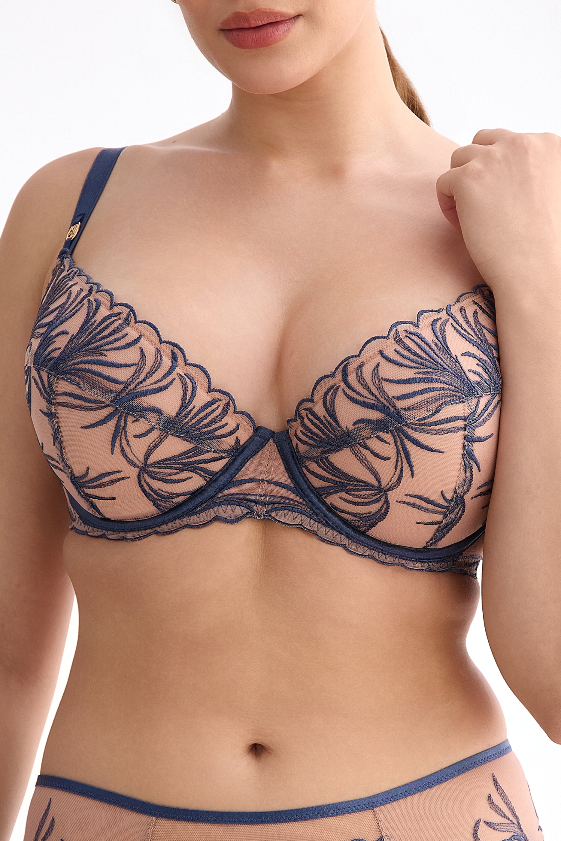Palmer push up bra B214 stormy blue