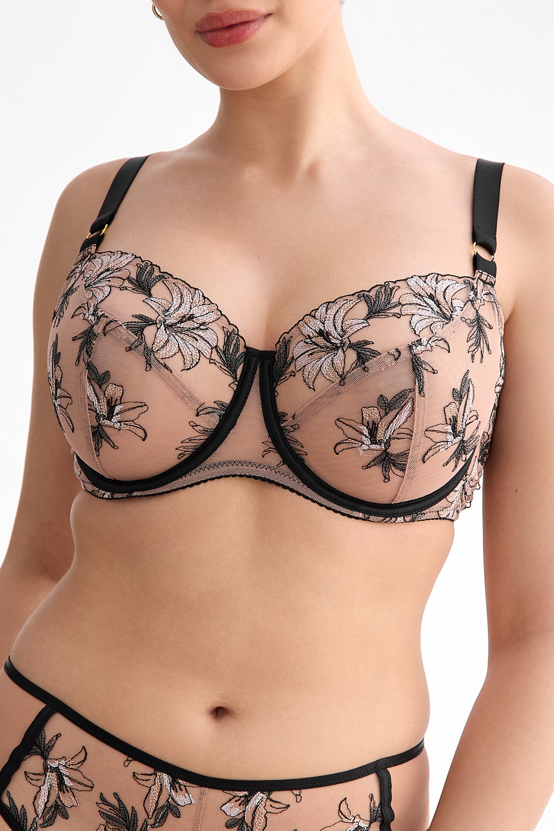 Salma full cup bra B161 beige-black