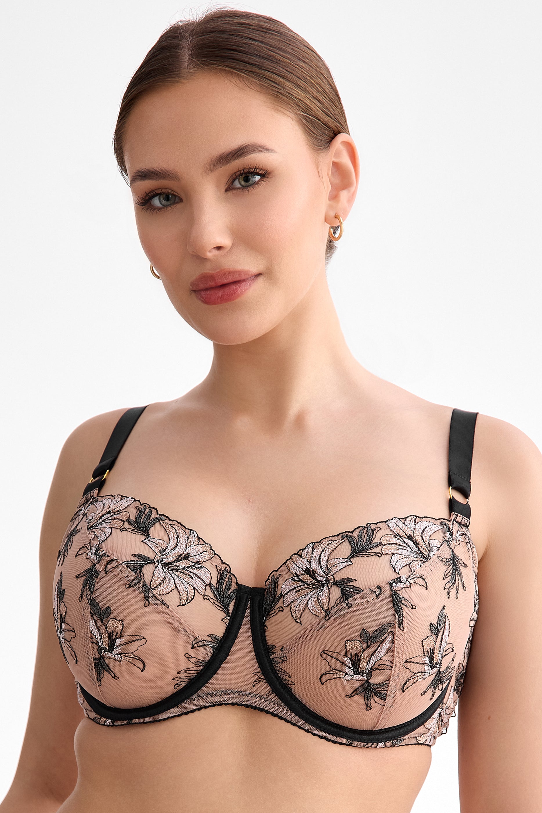 Salma full cup bra B161 beige-black